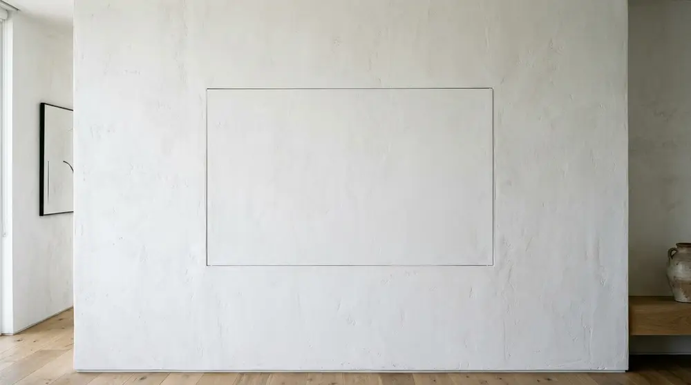 Hidden media console integrated into wall