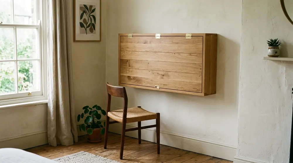 Transformable desk to vanity unit