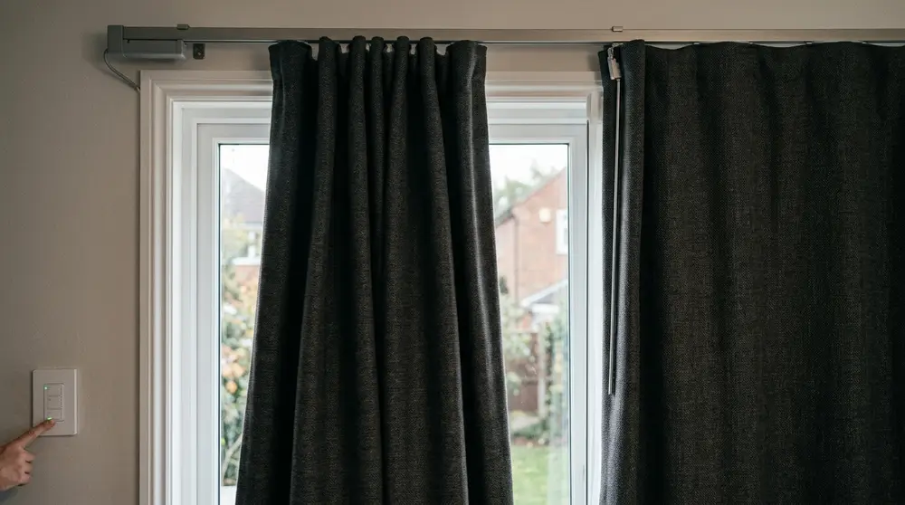 Motorized smart blackout curtains