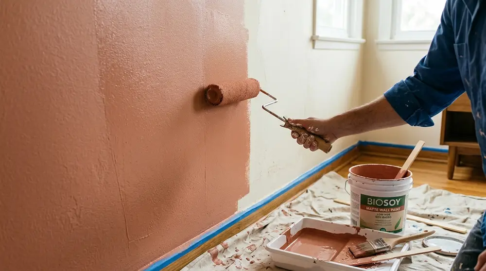 Low VOC non toxic bedroom paint application